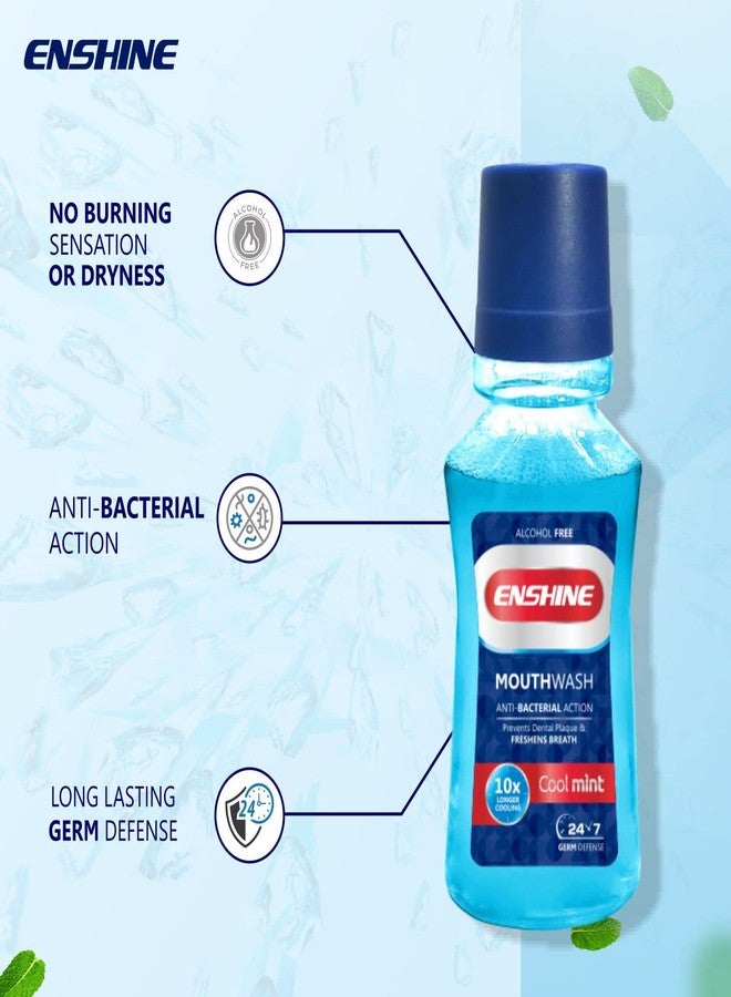 Enshine Antibacterial Liquid Mouthwash 150ml Pack 2- With Alcohol free Formula for Freshens Breath || Helps in Remove Plaque and Cavity | 24/7 Germ Protection || Cool Mint Flavor - Image 5